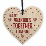 Our 1st Valentines Together Gift For Girlfriend Boyfriend Heart