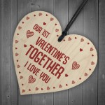 Our 1st Valentines Together Gift For Girlfriend Boyfriend Heart