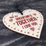 Our 1st Valentines Together Gift For Girlfriend Boyfriend Heart