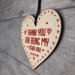 Special Valentines Day Gift For Him Her BETTER HALF Wood Heart