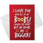 Funny Rude Valentines Day Card For Boyfriend Husband Joke Card 