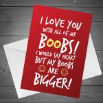 Funny Rude Valentines Day Card For Boyfriend Husband Joke Card 