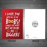 Funny Rude Valentines Day Card For Boyfriend Husband Joke Card 