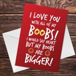 Funny Rude Valentines Day Card For Boyfriend Husband Joke Card 