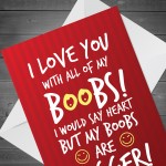 Funny Rude Valentines Day Card For Boyfriend Husband Joke Card 