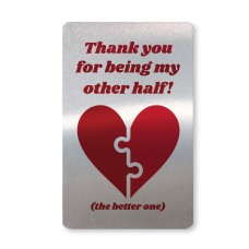 Perfect Anniversary Valentines Day Gift For Him Her OTHER HALF