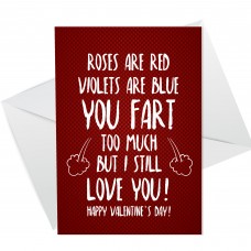 Funny Valentines Day Card Poem Card For Boyfriend Girlfriend