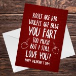 Funny Valentines Day Card Poem Card For Boyfriend Girlfriend