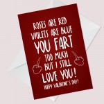 Funny Valentines Day Card Poem Card For Boyfriend Girlfriend