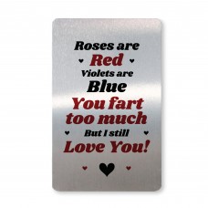Funny Valentines Day Gifts for Her Him Metal Card Love You