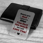 Funny Valentines Day Gifts for Her Him Metal Card Love You