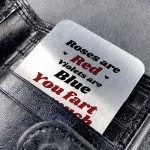Funny Valentines Day Gifts for Her Him Metal Card Love You