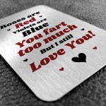 Funny Valentines Day Gifts for Her Him Metal Card Love You