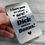 Funny Rude Valentines Day Gifts For Him Metal Card Anniversary