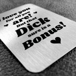 Funny Rude Valentines Day Gifts For Him Metal Card Anniversary