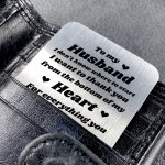 Gift For Husband For Anniversary Valentines Birthday Metal Card
