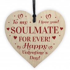 SOULMATE Gift For Valentines Wood Heart Gift For Women Gift