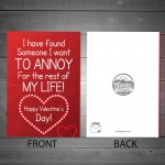 Funny Joke Valentines Day Card For Him Her Boyfriend Girlfriend