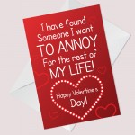 Funny Joke Valentines Day Card For Him Her Boyfriend Girlfriend