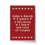Personalised Valentines Anniversary Gift For Him Her Print