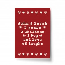 Personalised Valentines Anniversary Gift For Him Her Print