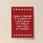 Personalised Valentines Anniversary Gift For Him Her Print