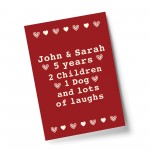 Personalised Valentines Anniversary Gift For Him Her Print