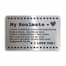 My Soulmate Gift For Valentines Day Anniversary Metal Card Gift