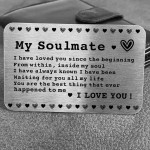 My Soulmate Gift For Valentines Day Anniversary Metal Card Gift