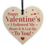 Happy Valentines Day Wooden Heart Plaque Gift For Him Her