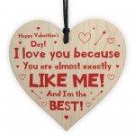 Funny Joke Gift For Boyfriend Girlfriend Wood Heart Humour Gift 