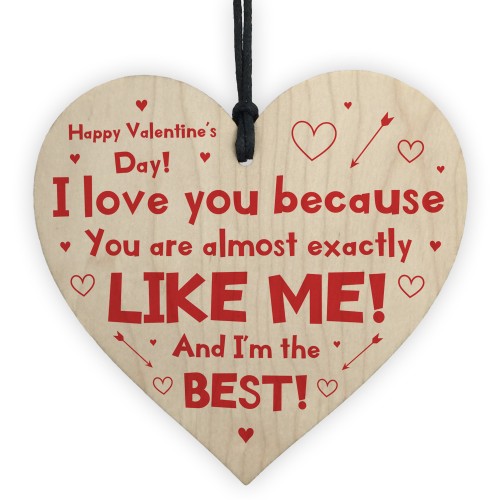 Funny Joke Gift For Boyfriend Girlfriend Wood Heart Humour Gift 