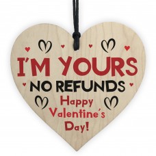 Funny Humour Gift For Valentines Day Wood Heart Joke Gift