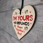 Funny Humour Gift For Valentines Day Wood Heart Joke Gift