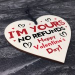 Funny Humour Gift For Valentines Day Wood Heart Joke Gift