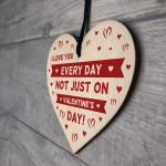 Novelty Gift For Valentines Day Wood Heart Thank You Gift