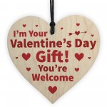 Im Your Valentines Day Gift Funny Wood Heart Gift For Boyfriend