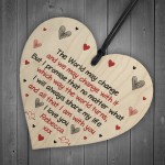 Novelty Gift For Boyfriend Girlfriend Wooden Heart Valentines 