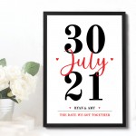 PERSONALISED Anniversary Gifts For Boyfriend Girlfriend Framed