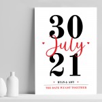 PERSONALISED Anniversary Gifts For Boyfriend Girlfriend Print