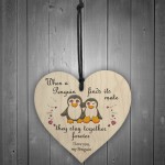 Valentines Gifts For Him Her Heart Penguin Gift Anniversary Gift