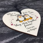 Valentines Gifts For Him Her Heart Penguin Gift Anniversary Gift