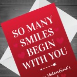 Valentines Day Card For Him Her SO MANY SMILES Soulmate Card
