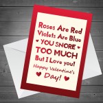 Funny Valentines Day Card For Him Her Boyfriend Girlfriend