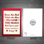 Funny Valentines Day Card For Him Her Boyfriend Girlfriend