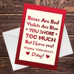Funny Valentines Day Card For Him Her Boyfriend Girlfriend