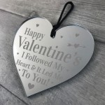 Valentines Gifts For Him Her Novelty Engraved Heart Plaque Gift