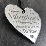 Valentines Gifts For Him Her Novelty Engraved Heart Plaque Gift