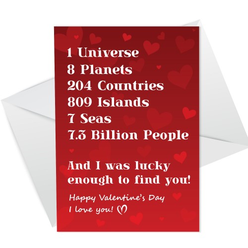 Sweet Valentines Day Card For Men Women Love Card For Him Her