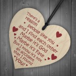 Funny Quirky Valentines Anniversary Gift For Him Her Wood Heart